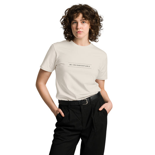 Be uncomfortable, bone crew neck, front